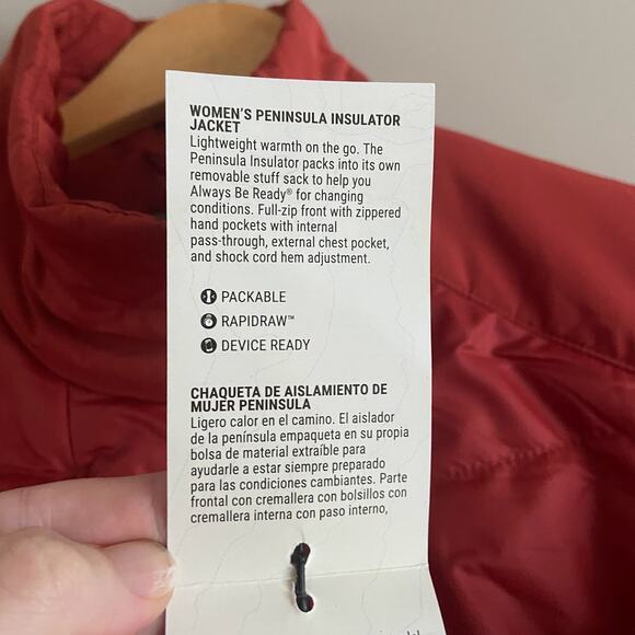 5.11 Tactical Women's Peninsula Insulator Packable Jacket Orange Extra Small New - Picture 5 of 10